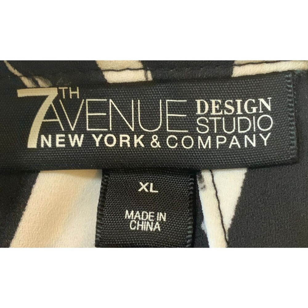 7th Avenue Blouse Zebra‎ Print V-Neck Wrap Sleeveless Black/White Women’s XL NWT - Picture 13 of 16